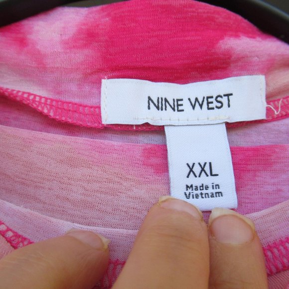 Relisted Nine West stretch tie dye print top size XXL - Picture 12 of 13